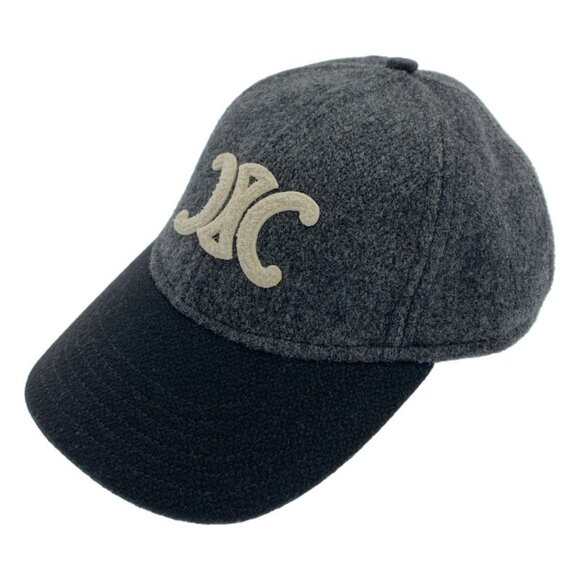 Celine Wool Triomphe Baseball Cap L Gray main image 8